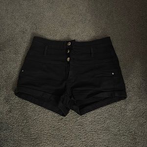 Black high waisted shorts
